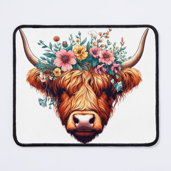 Item preview, Scottish Hairy Highland Cow Heilan Coo, Cute Highland Cow designed and sold by HEERYAK.