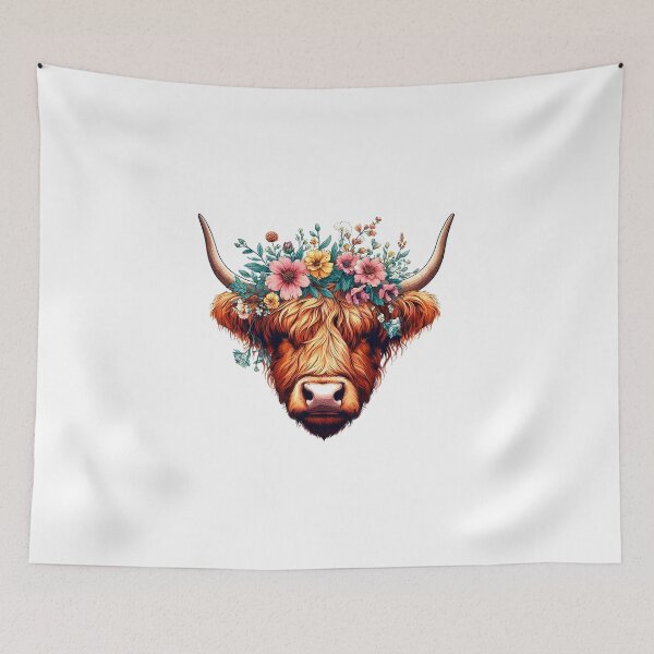 Item preview, Scottish Hairy Highland Cow Heilan Coo, Cute Highland Cow designed and sold by HEERYAK.