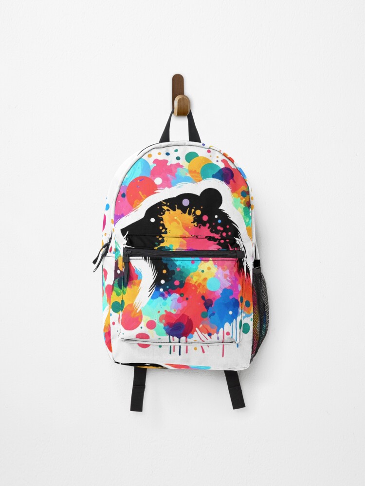 Thumbnail 1 of 3, Backpack, Color Splash Bear designed and sold by ChrisButler.