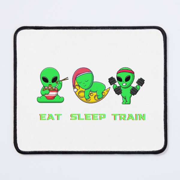 Artikelvorschau, EAT SLEEP TRAIN - Gym Alien entworfen und verkauft von MrLAS.