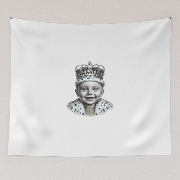 Item preview, First kingdom - Cute baby is smiling on his throne designed and sold by NovaMode.