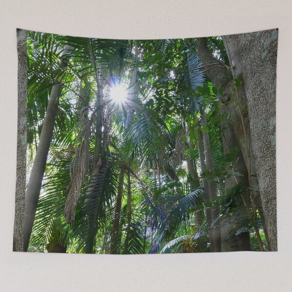 Item preview, Sunrays cutting through the cool green rainforest designed and sold by jaynerushton.