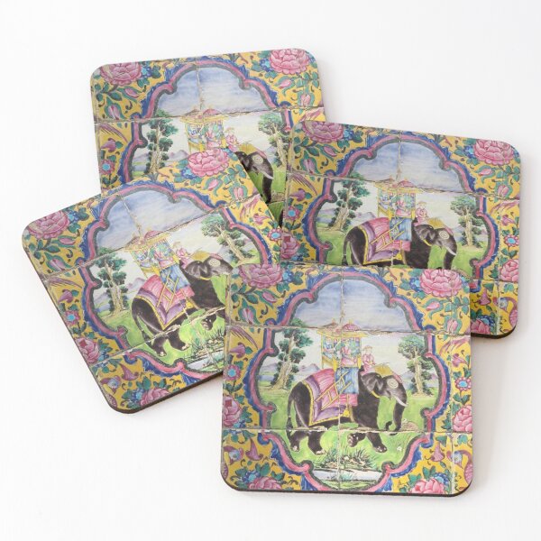 Item preview, Elephant Golestan Palace tiles designed and sold by ColourfulNomad.