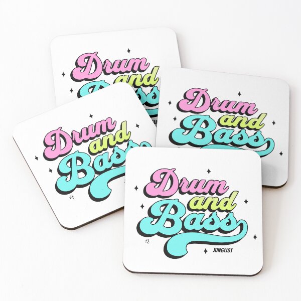 Item preview, DRUM AND BASS  - Junglist Retro Font (black/lime/pink)  designed and sold by Discothreadz.