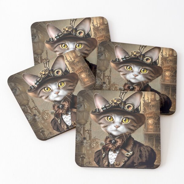 Item preview, Steampunk fantasy cat lady designed and sold by Astralia.