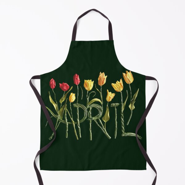 Item preview, April Blossoms: Vibrant Tulip Handcrafted Typography designed and sold by Ace Apparel  Attire.