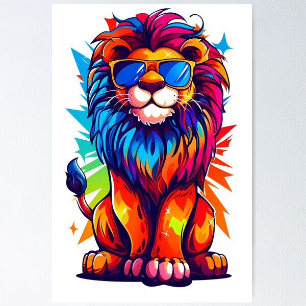 Item preview, Kawaii Lion With Sunglasses designed and sold by DigitalEffects.
