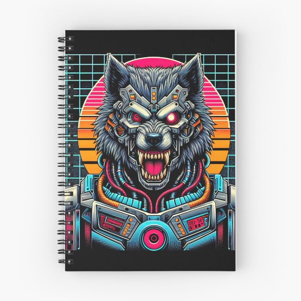 Item preview, Cyborg Werewolf Full Moon Howl Sci-Fi Horror Synthwave Fan designed and sold by SpookshowDesign.