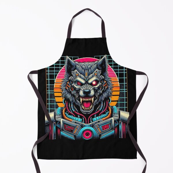 Item preview, Cyborg Werewolf Full Moon Howl Sci-Fi Horror Synthwave Fan designed and sold by SpookshowDesign.