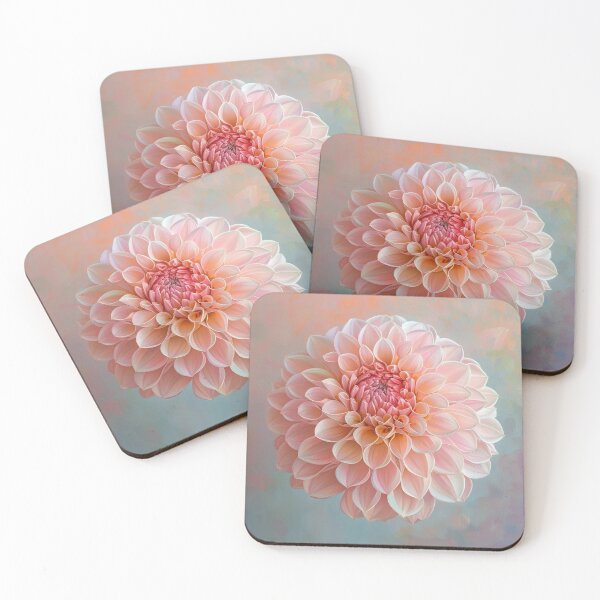 Aperçu de l'œuvre Pastels Danois Esthétique Pompon Dahlia créée et vendue par AnnDart.