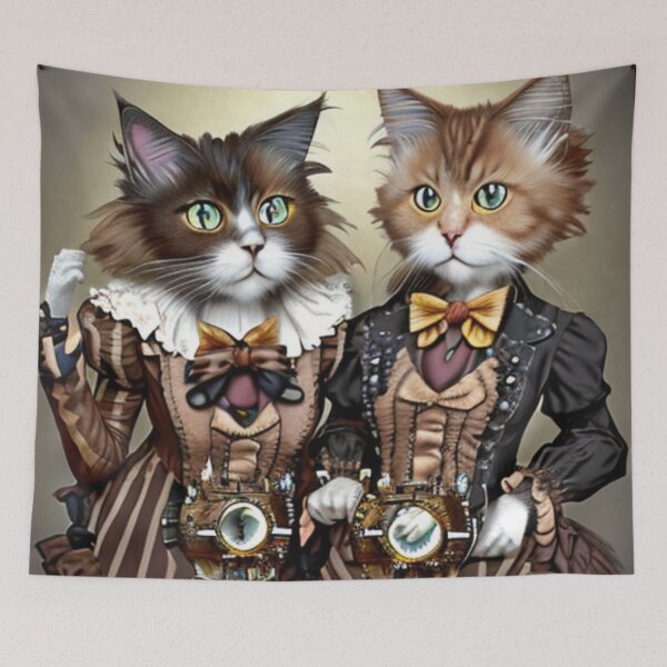 Item preview, Ladies Victorian steampunk duo cat designed and sold by Astralia.