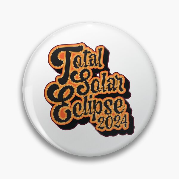 Item preview, Eclipse solar total 2024 - Retro designed and sold by Whimsical Thinker.