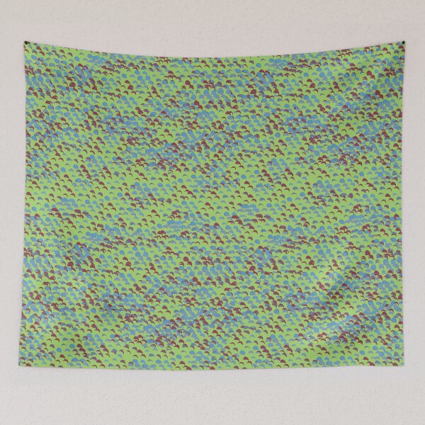 Item preview, Coastal Breeze-Inspired Protea Petals Pattern – Refreshing Blue and Green Australian Flora Textile Design designed and sold by Jay Dee Dearness.