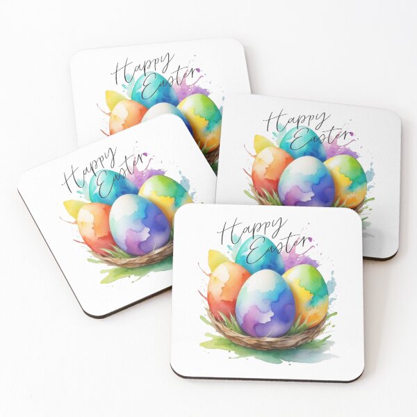 Item preview, Fantasy Easter Splash - Watercolor Easter Eggs in Wicker Basket designed and sold by Kookie Tarp.