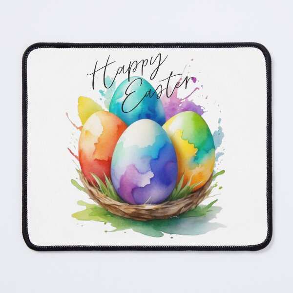 Item preview, Fantasy Easter Splash - Watercolor Easter Eggs in Wicker Basket designed and sold by Kookie Tarp.