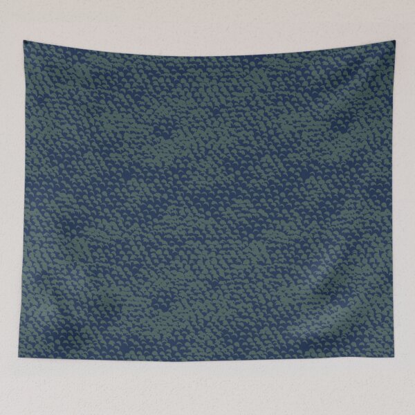 Item preview, Midnight Ocean Breeze Protea Petals Pattern – Deep Blue Serene Textile Design from 'In The Breeze' Series designed and sold by Jay Dee Dearness.