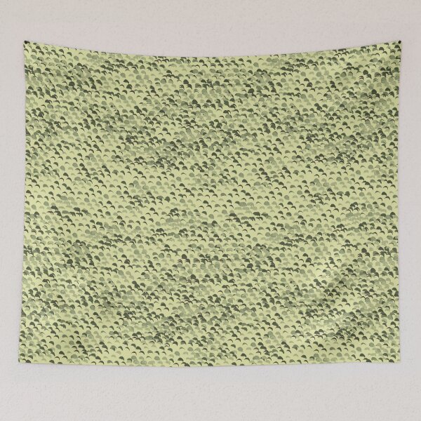 Item preview, Misty Forest Morning Protea Petals Pattern – Earthy Green Textile Design from 'In The Breeze' Series designed and sold by Jay Dee Dearness.