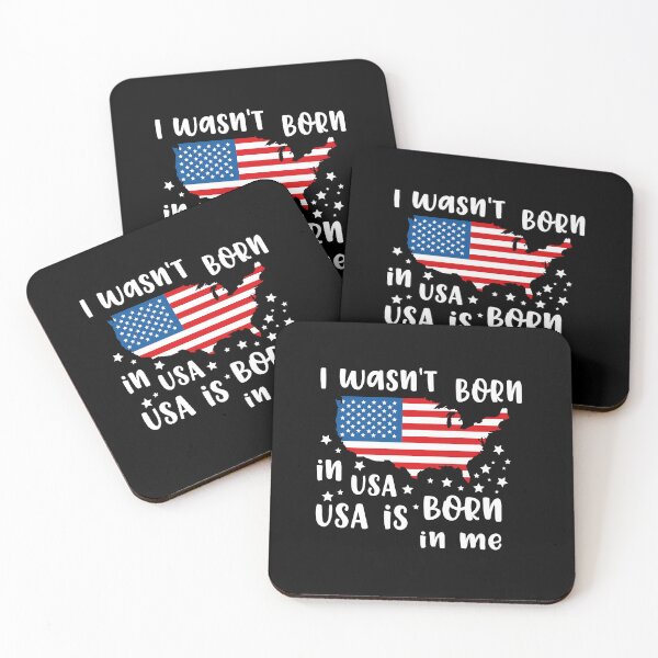 Item preview, USA Flag Map I Wasn't Born In USA Quotes designed and sold by ArabCorner.