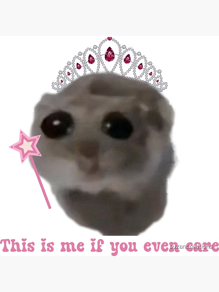Sad hamster This is me if you even care &quot; Magnet for Sale by 