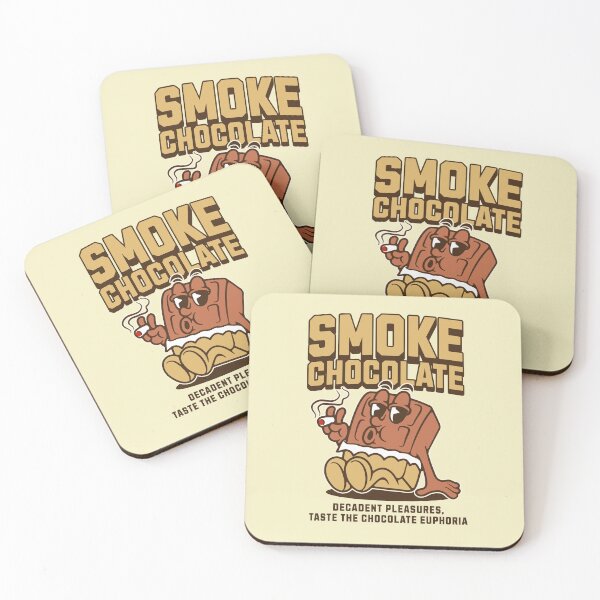 Item preview, Relaxing Chocolate Bar Character Smoking Design designed and sold by IdeasDream.