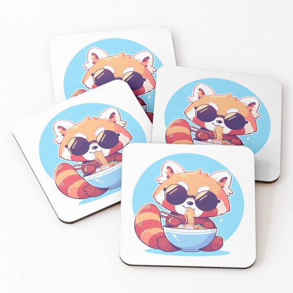 Item preview, Red Panda Eating Ramen designed and sold by PeelZinc.