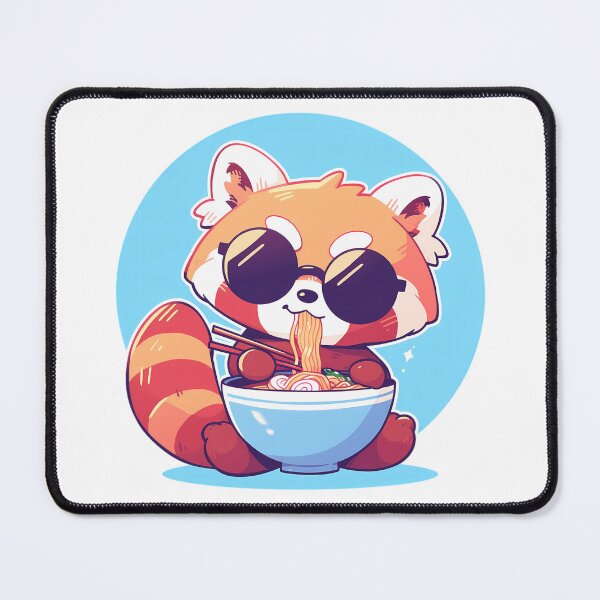 Item preview, Red Panda Eating Ramen designed and sold by PeelZinc.