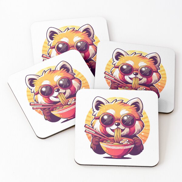 Item preview, Red Panda Eating Ramen designed and sold by PeelZinc.