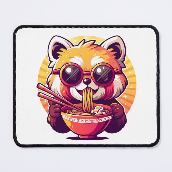 Item preview, Red Panda Eating Ramen designed and sold by PeelZinc.