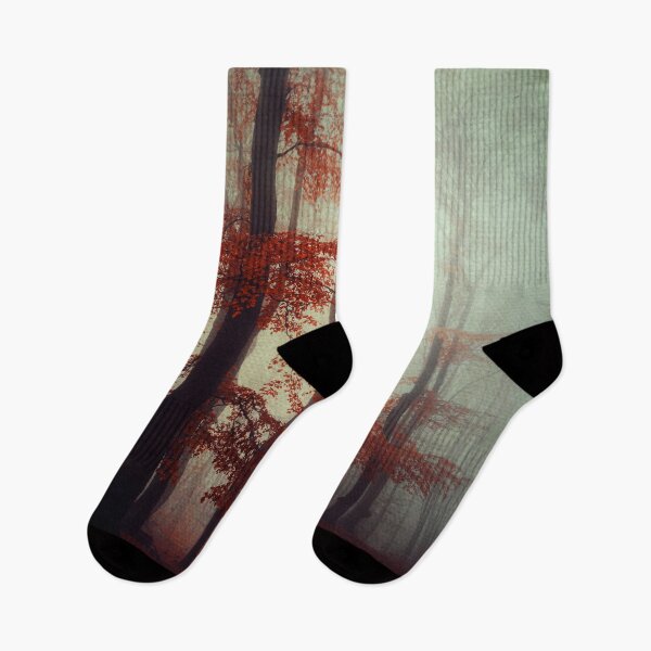 Item preview, Red Forest - Moody Painterly Forest Scenery designed and sold by Dyrk Wyst Redbubble Shop.