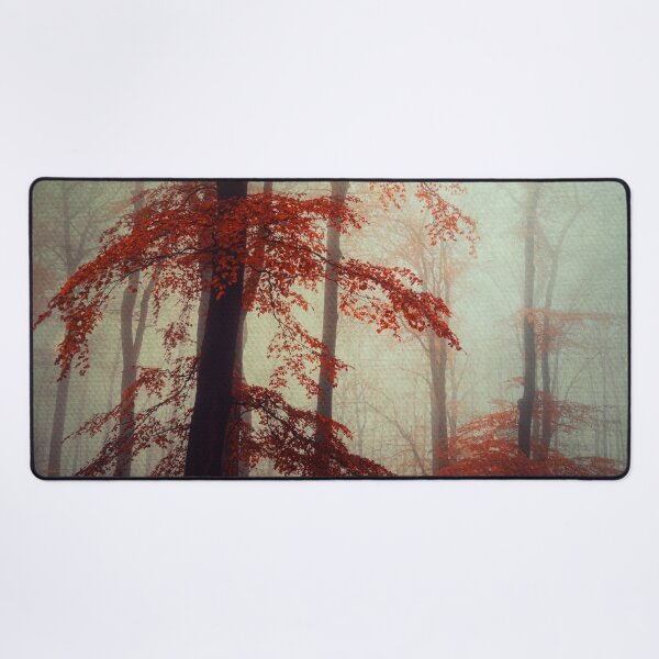 Item preview, Red Forest - Moody Painterly Forest Scenery designed and sold by Dyrk Wyst Redbubble Shop.