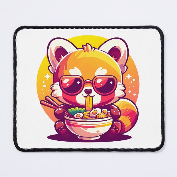 Item preview, Red Panda Eating Ramen designed and sold by PeelZinc.