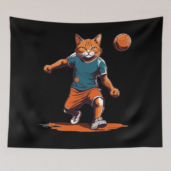 Item preview, Handball Cat Iconic Streetwear Style designed and sold by LuminOrb.