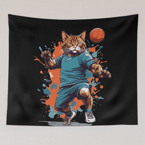 Item preview, Handball Cat Streetwear & Iconic Style designed and sold by LuminOrb.