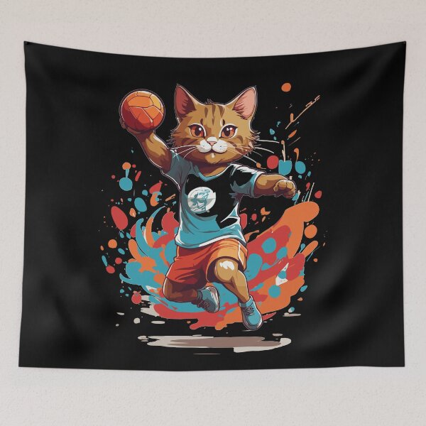 Item preview, Handball Cat Streetwear and Iconic Style designed and sold by LuminOrb.