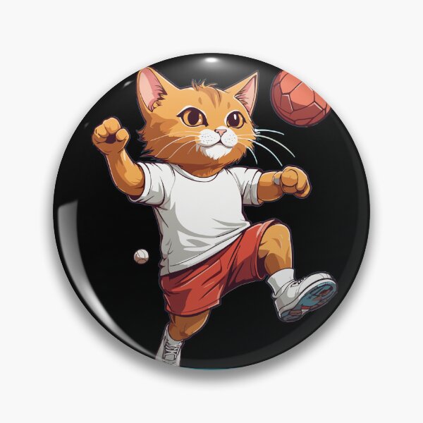 Item preview, Cute handball cat ball sport design streetwear designed and sold by LuminOrb.
