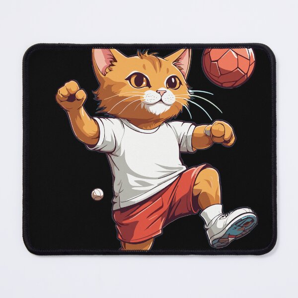 Item preview, Cute handball cat ball sport design streetwear designed and sold by LuminOrb.