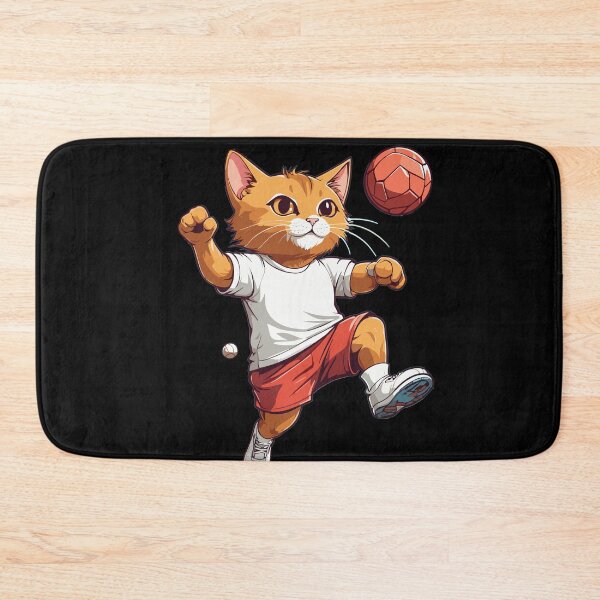 Item preview, Cute handball cat ball sport design streetwear designed and sold by LuminOrb.