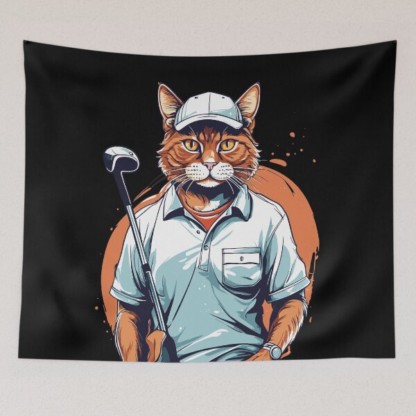 Item preview, Golf cat handball player streetwear design designed and sold by LuminOrb.