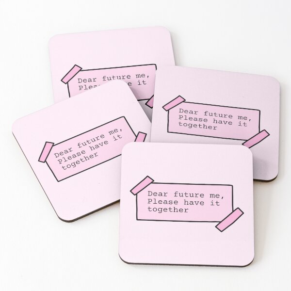 Item preview, Dear future me, please have it together - pink note designed and sold by Cre8iveCat.