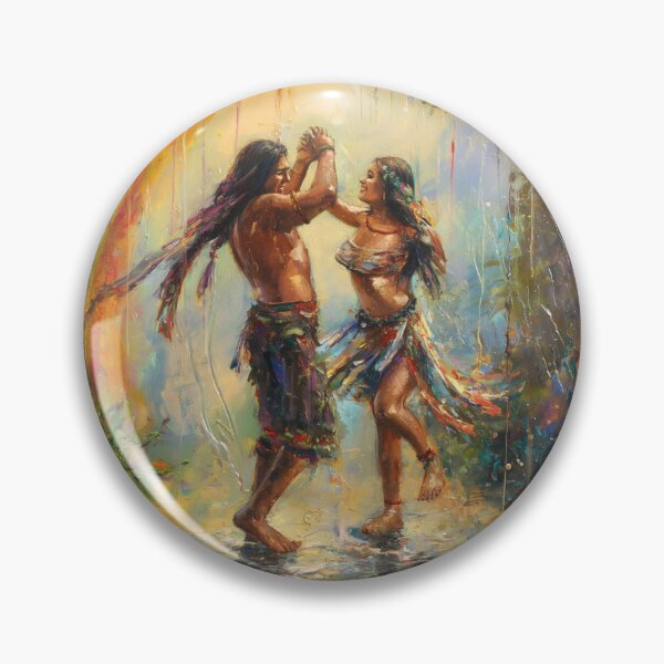 Item preview, Vibrant Rhythms: Tribal Dance Oil Painting designed and sold by Spirit47.