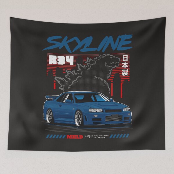 Item preview, Skyline R34 Sport Car Illustration designed and sold by Christophna.