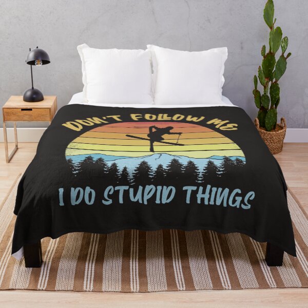 Item preview, Dont Follow Me I Do Stupid Things Skiing - Funny Skier designed and sold by Christophna.