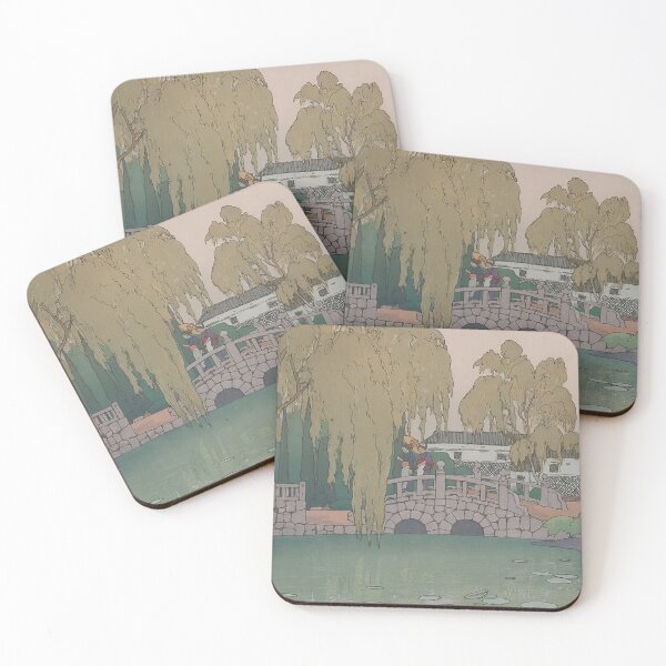 Item preview, Willow Bridge, Japanese Woodblock Print designed and sold by gliyj.