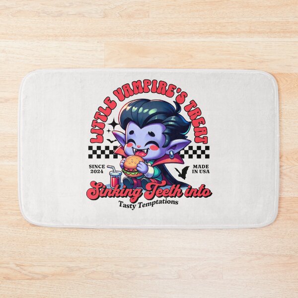 Item preview, Cute Vampire Cartoon Enjoying a Hamburger designed and sold by IdeasDream.