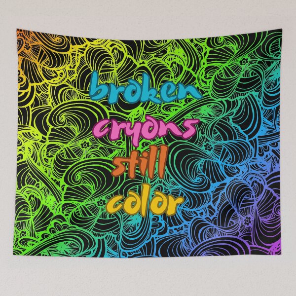 Item preview, broken cryons still color designed and sold by UnCoverDesign.