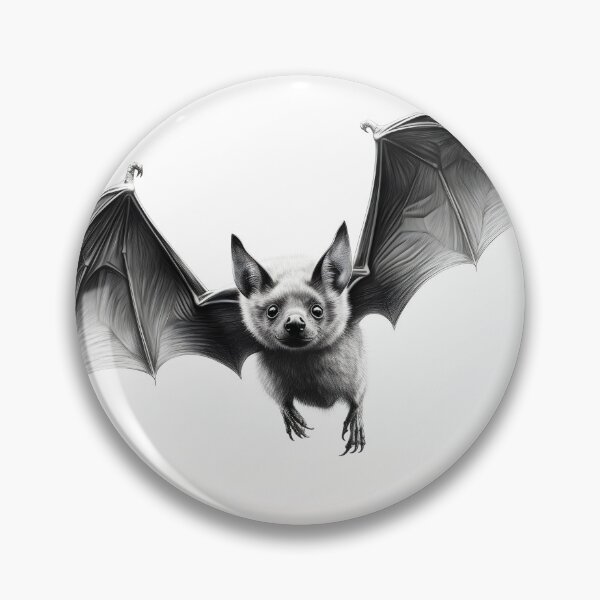 Item preview, Black and white pencil drawing of a Bat designed and sold by Pencil-Art.