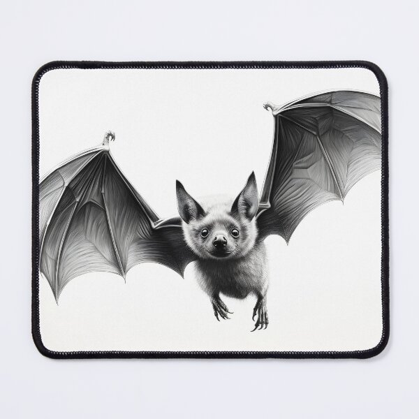 Item preview, Black and white pencil drawing of a Bat designed and sold by Pencil-Art.