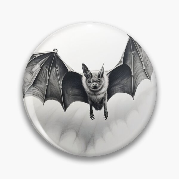 Item preview, Black and white pencil drawing of a Bat designed and sold by Pencil-Art.