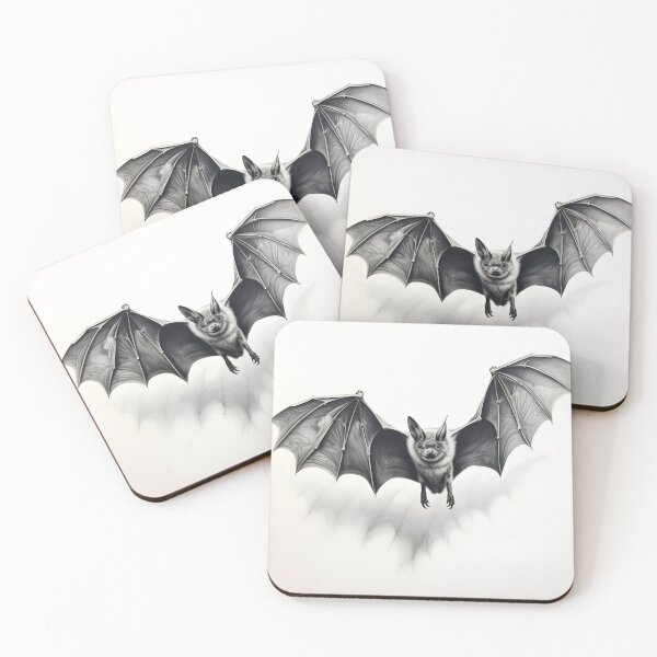 Item preview, Black and white pencil drawing of a Bat designed and sold by Pencil-Art.