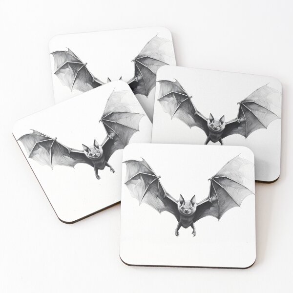 Item preview, Black and white pencil drawing of a Bat designed and sold by Pencil-Art.